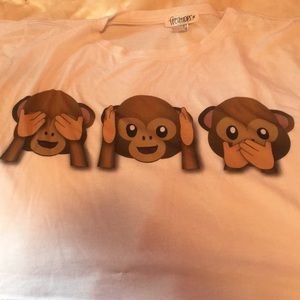 Monkey emoji crop top